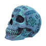 Teschio tattoo blue Salvadanaio by Nemesis Now
