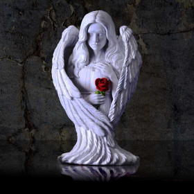 Angelo il preghiera con rosa di amore 30 cm by James Ryman