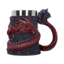 Boccale nero con drago rosso by Nemesis Now