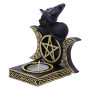 Gatto Black Magic Tea Light by Nemesis Now