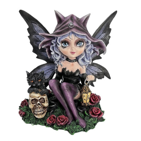 Fatina con gatto e teschio - Fairyland Collection